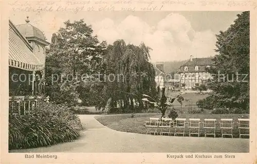 AK / Ansichtskarte Bad_Meinberg Kurpark und Kurhaus zum Stern Bad_Meinberg
