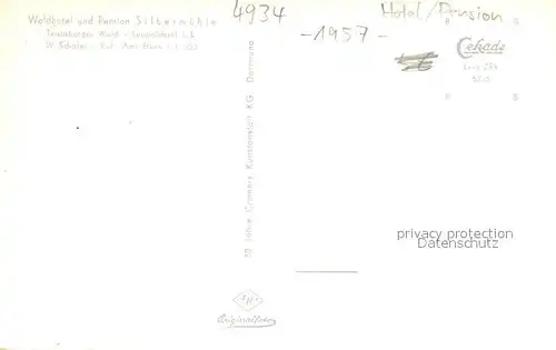 AK / Ansichtskarte Leopoldstal_Lippe Waldhotel Silbermuehle Terrasse Speisesaal Leopoldstal_Lippe