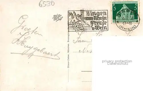 AK / Ansichtskarte Bingen_Rhein Panorama Bingen Rhein