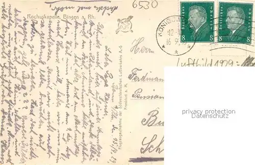 AK / Ansichtskarte Bingen_Rhein Rochuskapelle Bingen Rhein