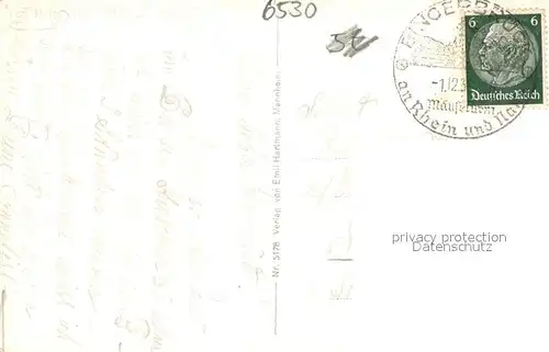 AK / Ansichtskarte Bingen_Rhein Blick auf Nahe und Niederwald Bingen Rhein