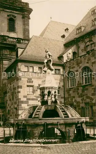 AK / Ansichtskarte Worms_Rhein Siegfriedsbrunnen Worms Rhein