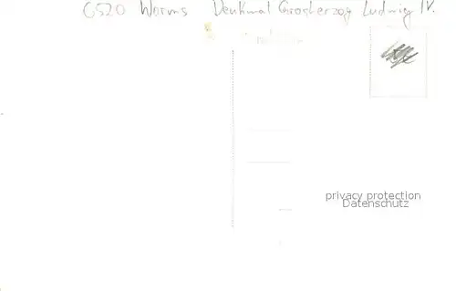 AK / Ansichtskarte Worms_Rhein Ludwigsdenkmal Worms Rhein