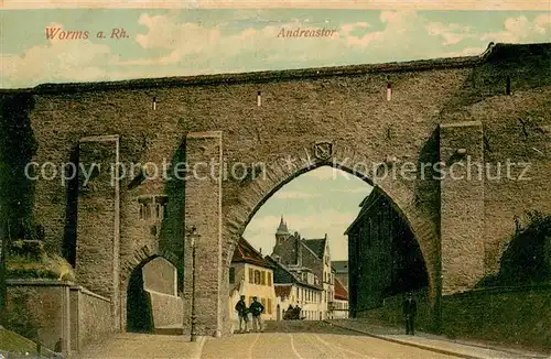 AK / Ansichtskarte Worms_Rhein Andreastor Worms Rhein