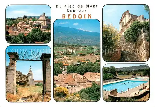 AK / Ansichtskarte Bedoin Village provencale au pied du Mont Ventoux Eglise Piscine Bedoin