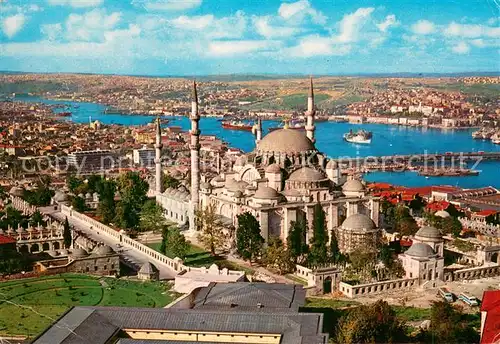 AK / Ansichtskarte Istanbul_Constantinopel Mosque of Soliman and the Golden Horn Istanbul_Constantinopel