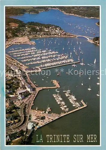AK / Ansichtskarte La_Trinite sur Mer Vue aerienne du port de plaisance et pont de Kerisper La_Trinite sur Mer