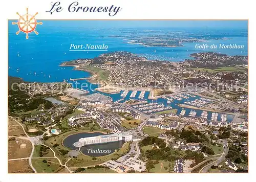 AK / Ansichtskarte Presqu_Ile_de_Rhuys Port Navalo Le Crouesty en Arzon Institut de thalassotherapie Louison Bobet vue aerienne Presqu_Ile_de_Rhuys