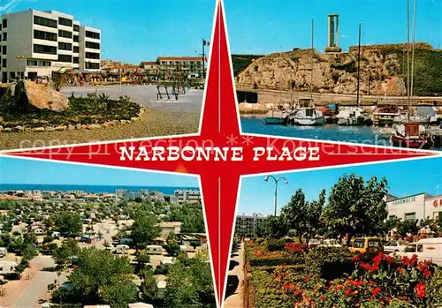 AK / Ansichtskarte Narbonne_Plage Souvenirs de la ville Port Camping Narbonne_Plage