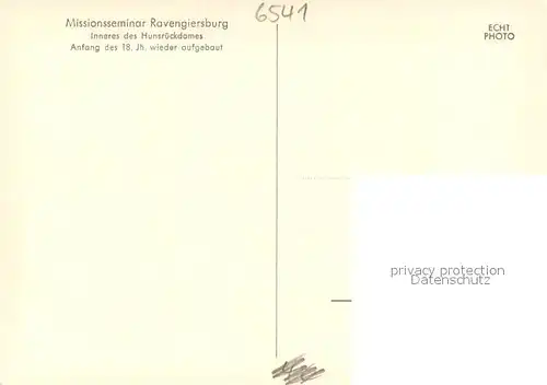 AK / Ansichtskarte Ravengiersburg Missionsseminar Inneres des Hunsrueckdomes Ravengiersburg