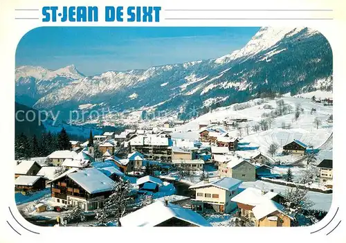 AK / Ansichtskarte Saint Jean de Sixt Vue generale de la station en hiver Alpes Saint Jean de Sixt