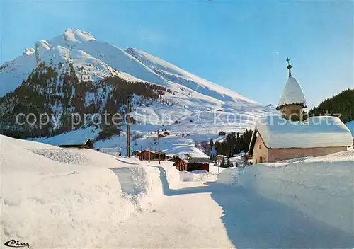AK / Ansichtskarte La_Clusaz Chapelle de Gotty Piste de l Etale et les Joux en hiver La_Clusaz