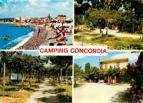 AK / Ansichtskarte Cros de Cagnes Camping Concordia et la plage Cros de Cagnes