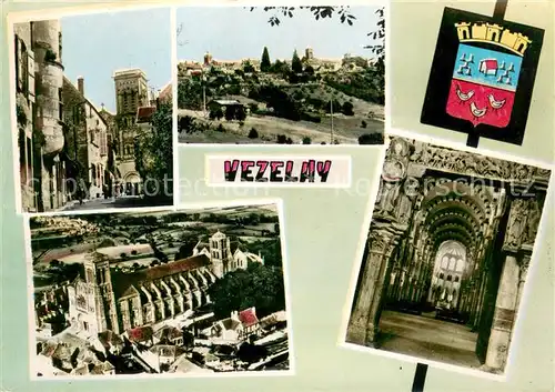 AK / Ansichtskarte Vezelay Panorama Basilique Sainte Marie Madeleine Wappen Vezelay