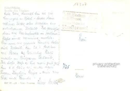 AK / Ansichtskarte Roebel_Mueritz Strasse des Friedens Brunnen Roebel Mueritz