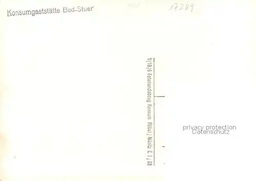 AK / Ansichtskarte Bad_Stuer Konsumgaststaette Gastraum Bad_Stuer