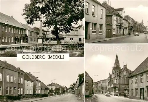 AK / Ansichtskarte Goldberg_Mecklenburg Strasse des Friedens Karl Marx Strasse Goldberg_Mecklenburg