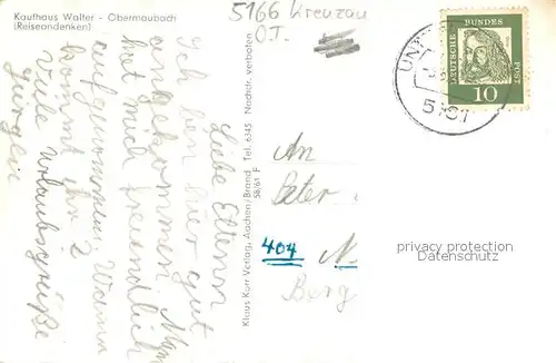 AK / Ansichtskarte Obermaubach Panorama mit Stausee Obermaubach