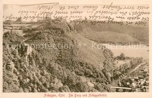 AK / Ansichtskarte Nideggen_Eifel Burg und Nideggerbrueck Nideggen Eifel