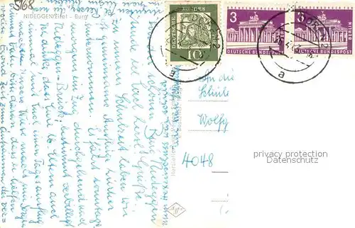 AK / Ansichtskarte Nideggen_Eifel Blick zur Burg Nideggen Eifel