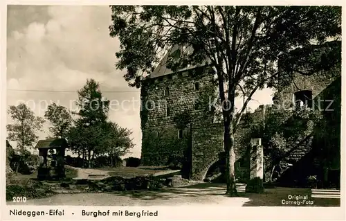 AK / Ansichtskarte Nideggen_Eifel Burghof mit Bergfried Nideggen Eifel