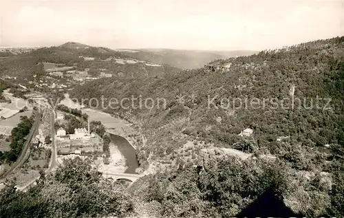 AK / Ansichtskarte Nideggen_Eifel Panorama Blick von der Burg Eisenbahn und Industriebetrieb Nideggen Eifel