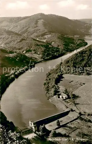 AK / Ansichtskarte Heimbach_Eifel Kleine Talsperre Fliegeraufnahme Heimbach Eifel