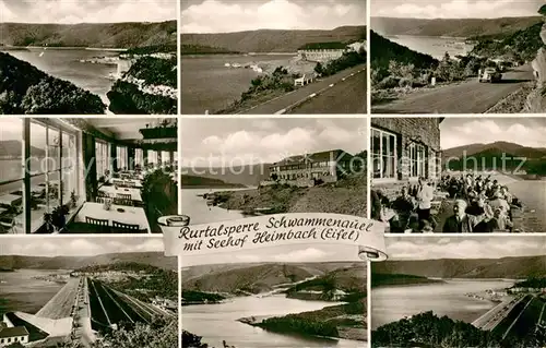 AK / Ansichtskarte Heimbach_Eifel Rurtalsperre Schwammenauel mit Restaurant Seehof Heimbach Eifel