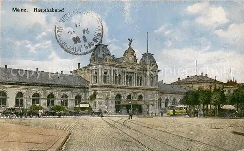 AK / Ansichtskarte Mainz_Rhein Hauptbahnhof Mainz Rhein