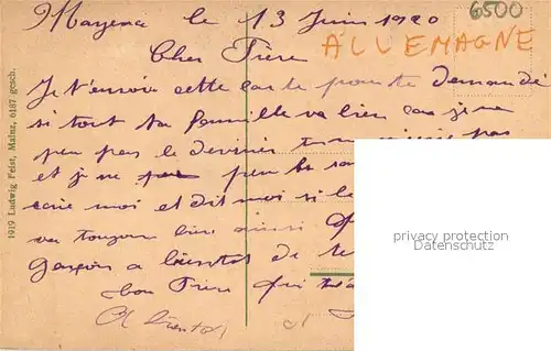 AK / Ansichtskarte Mainz_Rhein Kaiserstrasse aus der Vogelschau Mainz Rhein