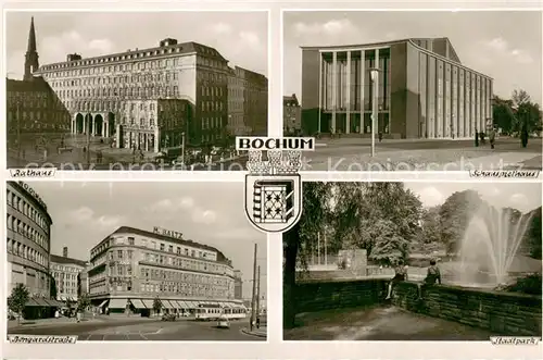 AK / Ansichtskarte Bochum Rathaus Schauspielhus Irmgardstrasse Stadtpark Bochum