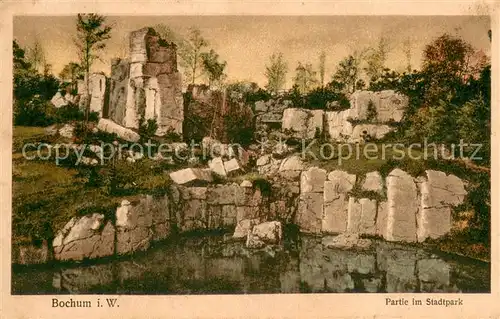 AK / Ansichtskarte Bochum Partie im Stadtpark Bochum