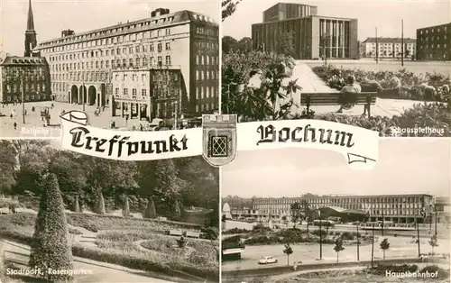 AK / Ansichtskarte Bochum Rathaus Schauspielhaus Stadtpark Rosengarten Hauptbahnhof Bochum