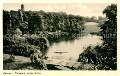 AK / Ansichtskarte Bochum Stadtpark grosser Weiher Bochum