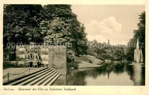 AK / Ansichtskarte Bochum Ehrenmal der 67er im Bochumer Stadtpark Bochum