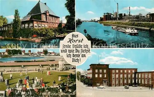AK / Ansichtskarte Gelsenkirchen Schloss Horst Rhein Herne Kanal Rennbahn Horst Emscher Sparkasse Gelsenkirchen