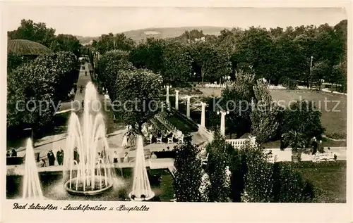 AK / Ansichtskarte Bad_Salzuflen Leuchtfontaene und Hauptallee Bad_Salzuflen