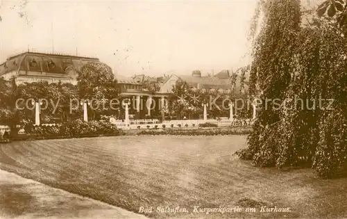 AK / Ansichtskarte Bad_Salzuflen Kurparkpartie am Kurhaus Bad_Salzuflen