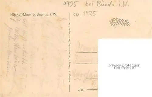AK / Ansichtskarte Spenge Huecker Moor Spenge