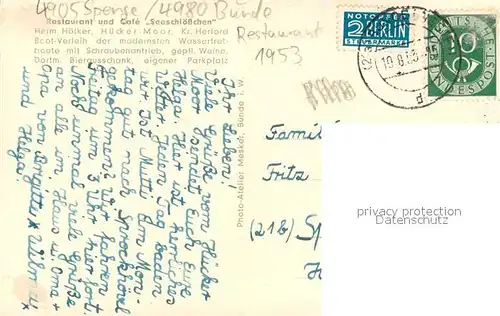 AK / Ansichtskarte Spenge Huecker Morr Partien Spenge