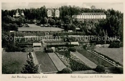 AK / Ansichtskarte Bad_Meinberg Neuer Kurgarten mit NSV Muetterheim Bad_Meinberg