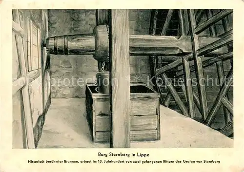AK / Ansichtskarte Extertal Burg Sternberg Lippe Tretrad des Brunnens Extertal