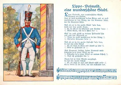 AK / Ansichtskarte Detmold Feldwebel Lippische Schuetzen Illustration Detmold