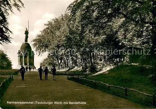 AK / Ansichtskarte Detmold Hermannsdenkmal mit Bandelhuette Detmold