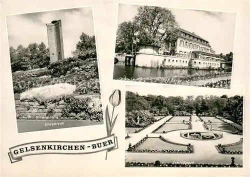 AK / Ansichtskarte Buer_Gelsenkirchen Ehrenmal Schloss Berge Schlosspark Buer Gelsenkirchen