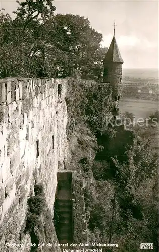 AK / Ansichtskarte Siegburg Blick auf Kanzel der Abtei Michaelsberg Johannis Tuermchen Siegburg