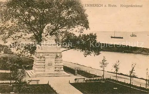 AK / Ansichtskarte Emmerich_Rhein Kriegerdenkmal Emmerich Rhein