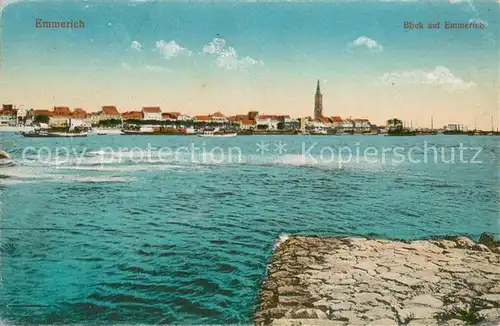 AK / Ansichtskarte Emmerich_Rhein Blick ueber den Rhein zur Stadt Emmerich Rhein