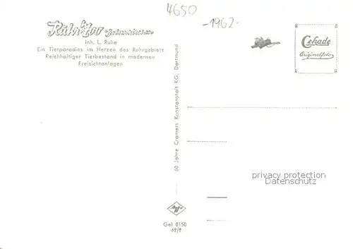 AK / Ansichtskarte Gelsenkirchen Ruhr Zoo Strausse Robben Affen Elefant Tiger Gelsenkirchen