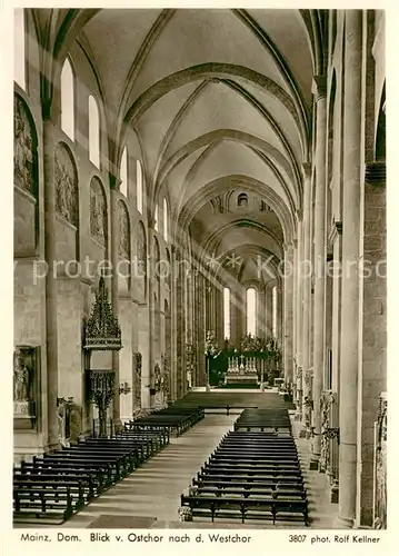 AK / Ansichtskarte Mainz_Rhein Dom Blick vom Ostchor zum Westchor Mainz Rhein